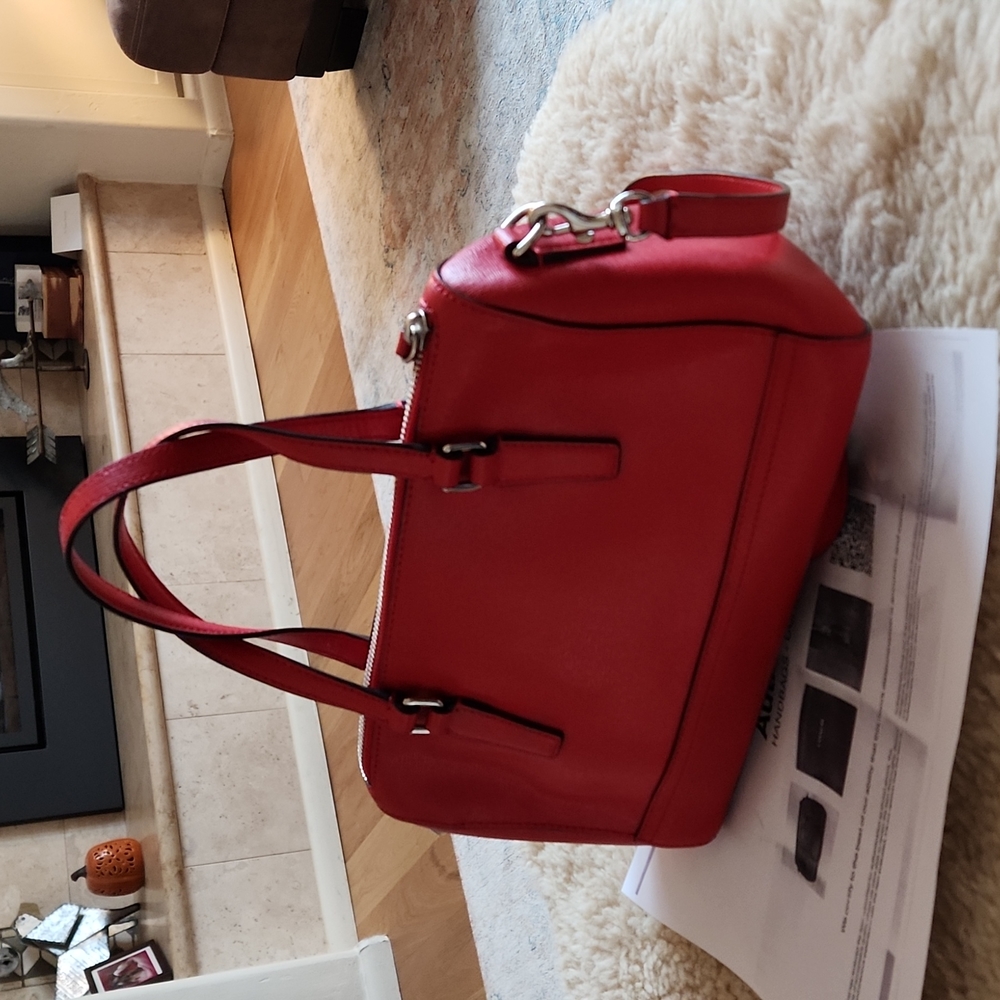 NWOT Coach Saffiano Small Red Leather Satchel/Crossbody ❤️💄 - Picture 3 of 15